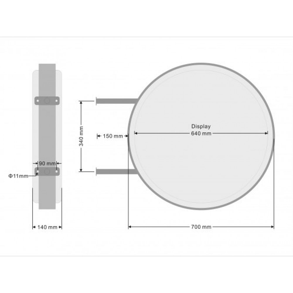 Round Projecting LED Lightbox