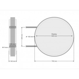 Round Projecting LED Lightbox