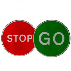 Stop/Go Double Sided Lollipop Sign Stop/Go Double Sided Lollipop Sign