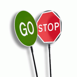 Stop/Go Double Sided Lollipop Sign Stop/Go Double Sided Lollipop Sign