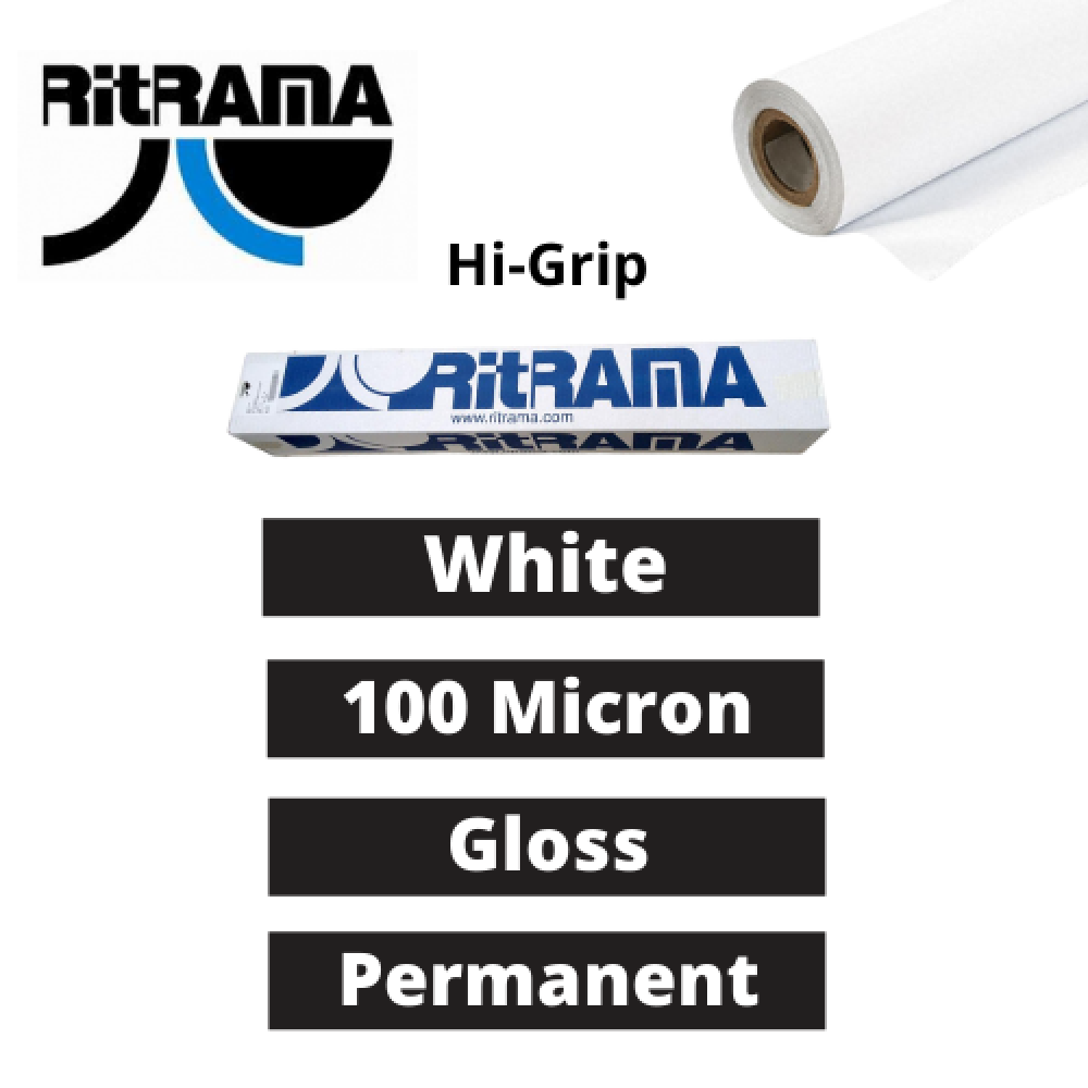 Ritrama Hi-Grip 100 Gloss White Extra Permanent (09668)