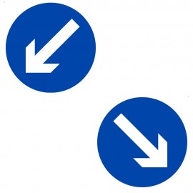 Keep Left/Right Regulatory Road Sign 600mm x 600mm Keep Left/Right Regulatory Road Sign 600mm x 600mm