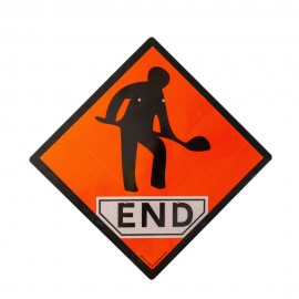 Men at Work Road - End Sign 600mm x 600mm Men at Work Road - End Sign 600mm x 600mm