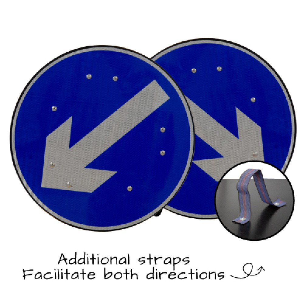 Keep Left/Right Regulatory Road Sign 600mm x 600mm