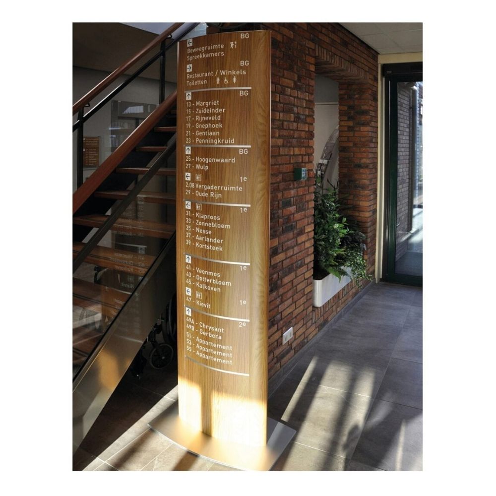 SIGNET TOTEM - Pylon Curved Indoor Sign - TM291