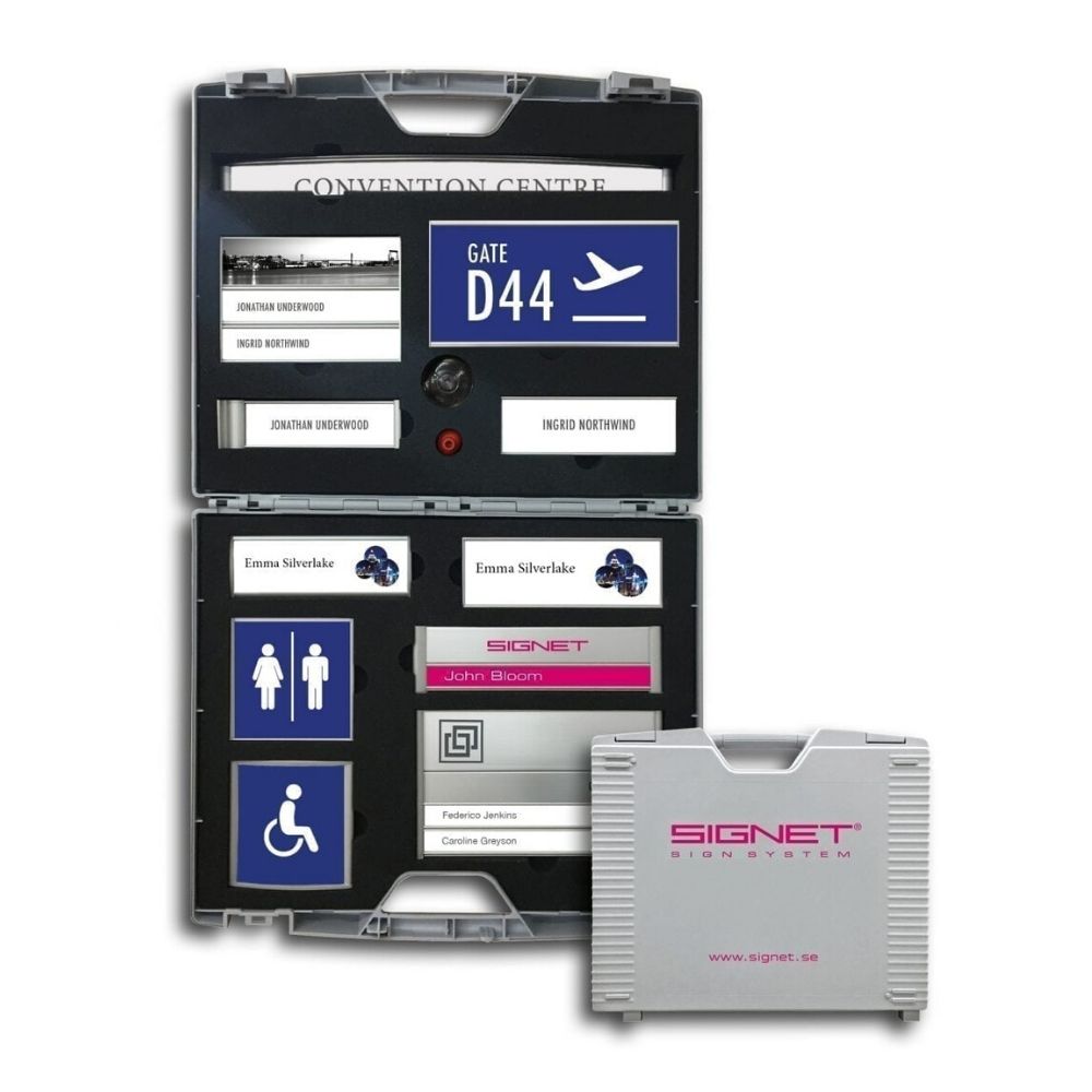 SIGNET - Demo Case Complete Sample Sign Collection - DC-11 SIGNET - Demo Case Complete Sample Sign Collection - DC-11
